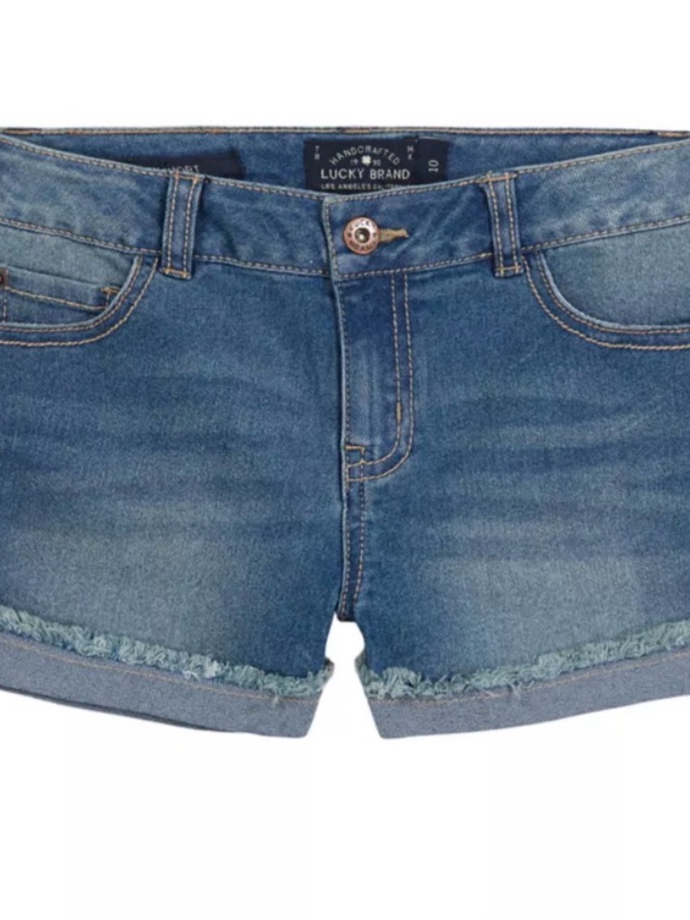 Lucky Brand Girls Cuffed Denim Shorts Size 12